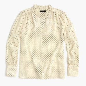 J. Crew Silk Polka Dot Blouse - Size Medium